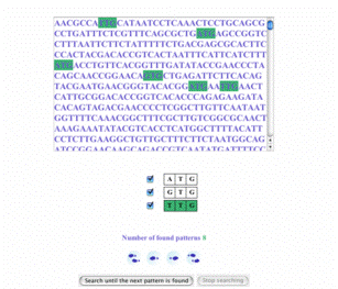 Simple pattern matching: the search for STOP codons - 21.1 ko