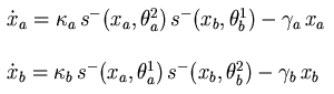 Genetic regulatory network and piecewise-linear differential equations describing the network. - 11.5 ko